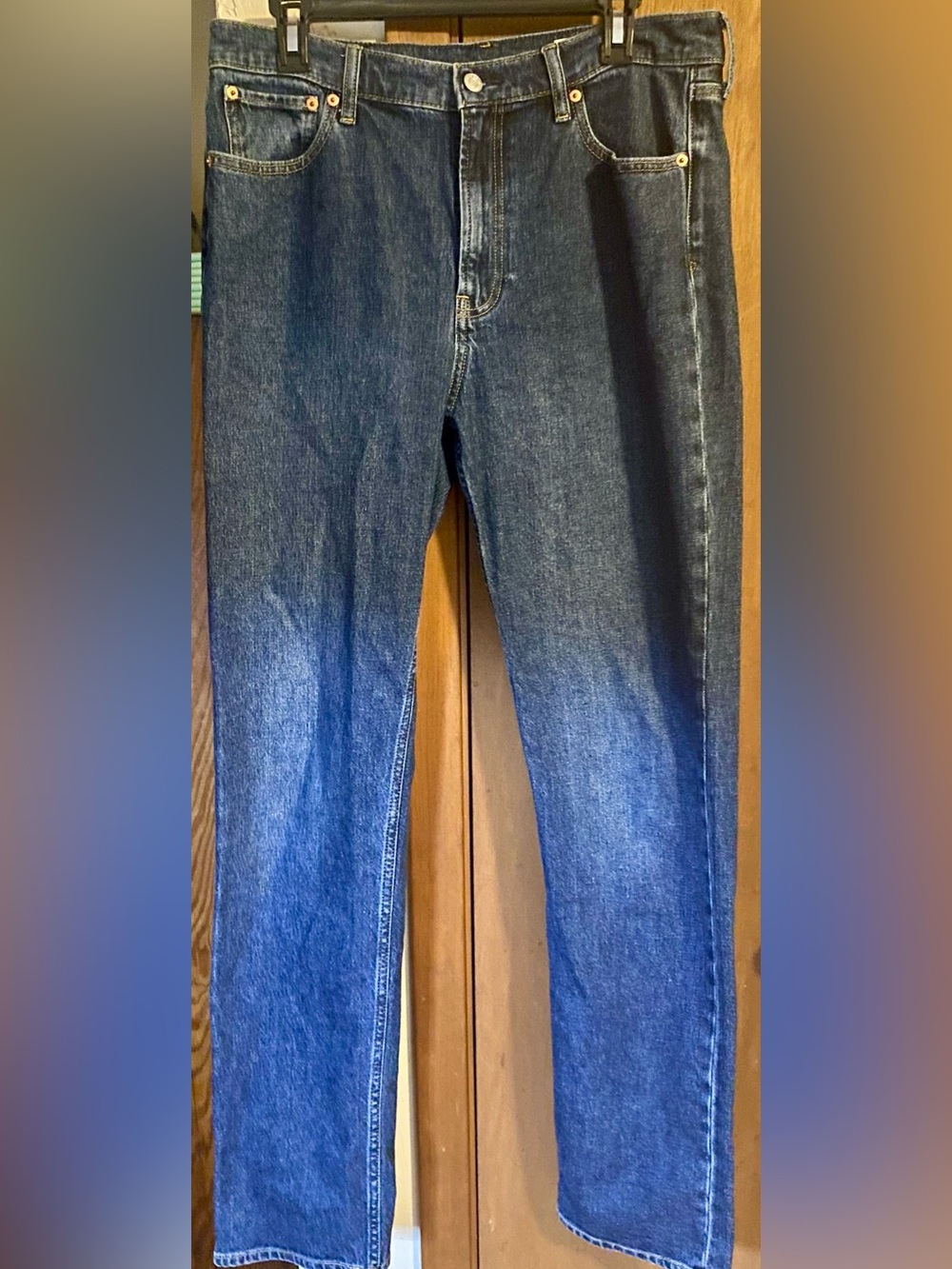 Gap women's Sz 12 classic straight-leg jeans medium-to-dark wash mid-rise